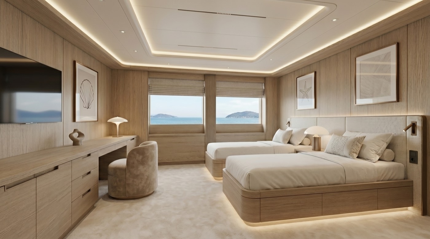 Double cabin interior render